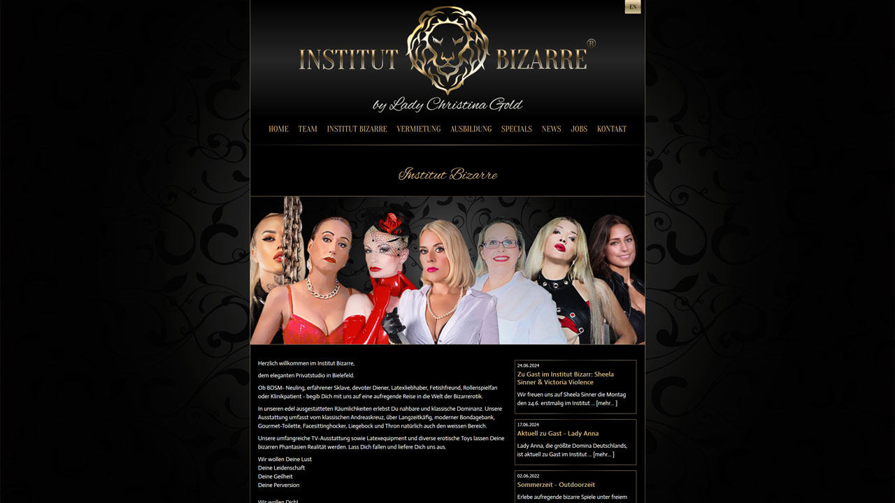 Homepage Institut Bizarre