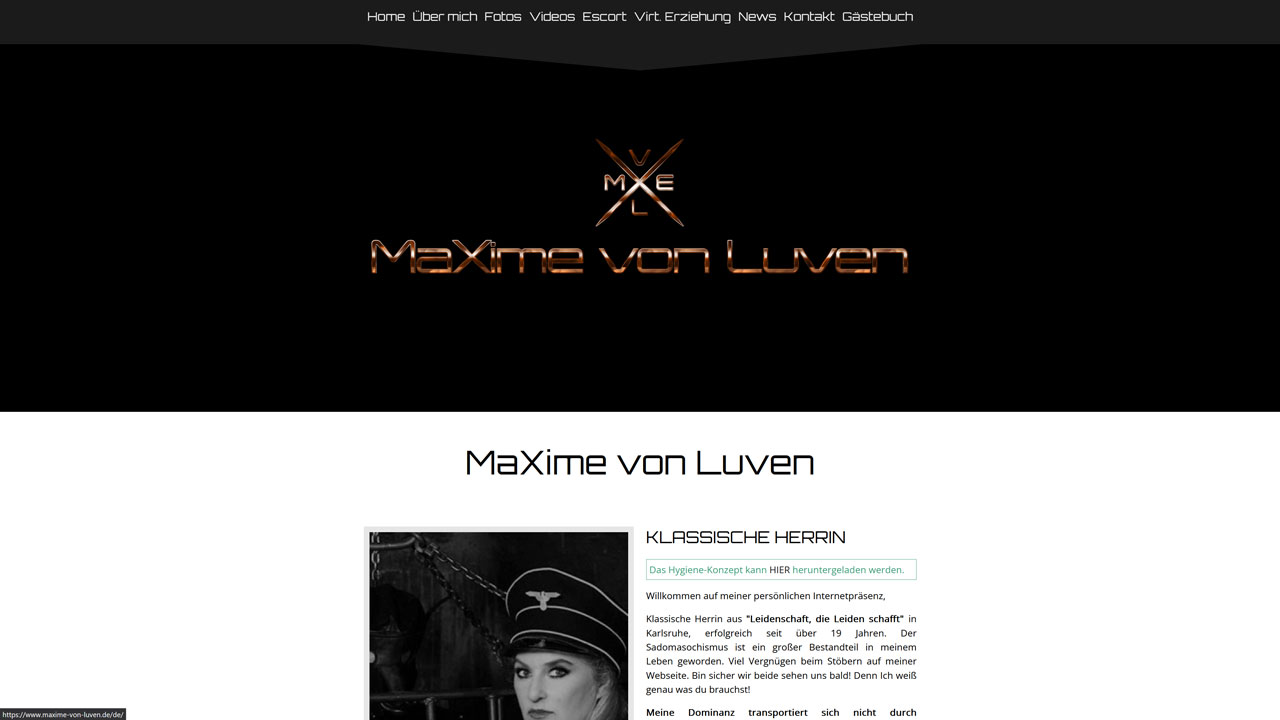 Homepage Maxime von Luven