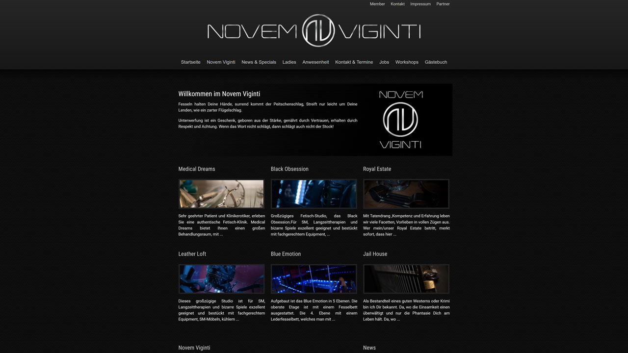 Homepage Novem Viginti